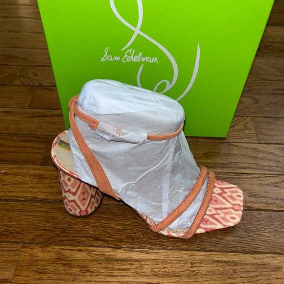 Sam Edelman Kia Strappy Sandals Terracotta Pink With Pattern Women’s Size 9 - Picture 4 of 14